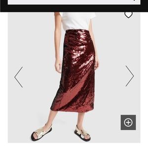 Goop sequin side slit sequin skirt size 4